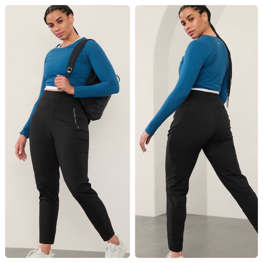 EUC. [Athleta] Black <Trekkie North > High Rise Jogger Workout Pants | XL · 16